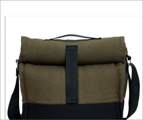 Dark Green Cotton Canvas Thermal Lunch Bag