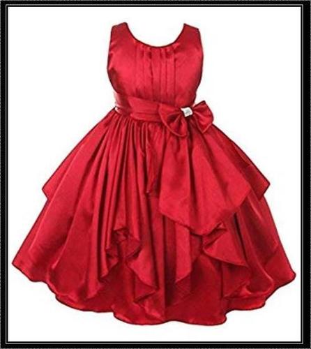 Red Party Wear Girls Frock