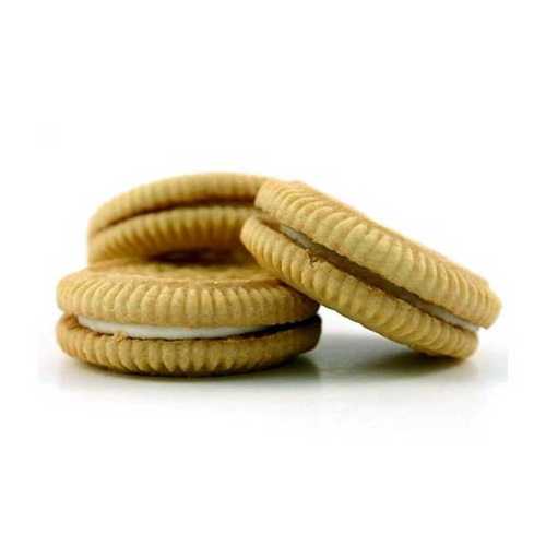 Round Excellent Taste Vanilla Cream Biscuit