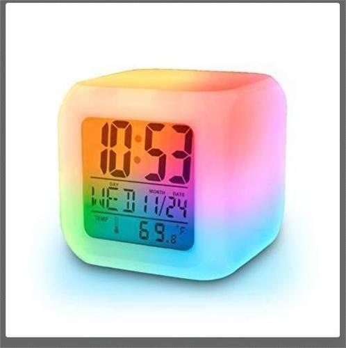 Multicolor Led Table Digital Alarm Clock