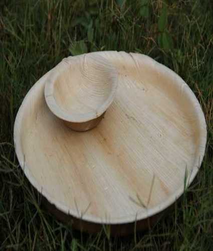 Off-White 10 Inch Round Areca Plate