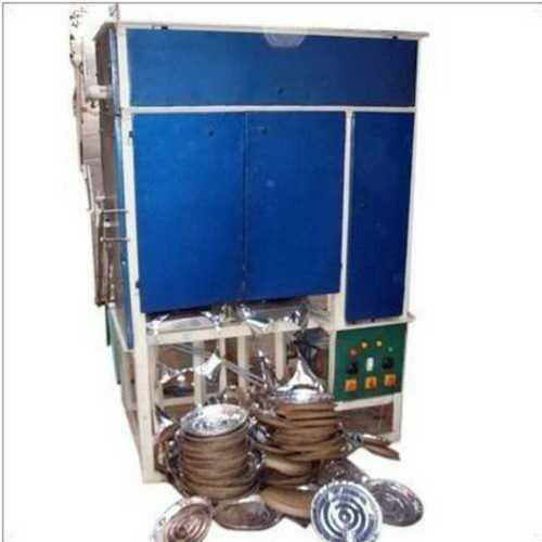 White And Blue Paper Plate Making Machine