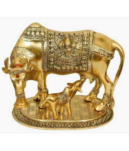 Copper Brass Kamdhenu Cow With Calf