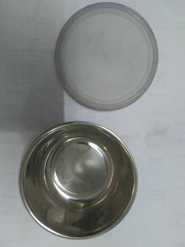 Silver Multipurpose Bowl With Plastic Lid