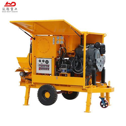 Diesel Engine Trailer Small Concrete Pump Capacity: 3-8 M3/Hr