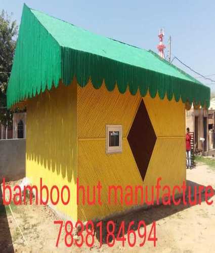 Light Yellow Eco Friendly Bamboo Hut