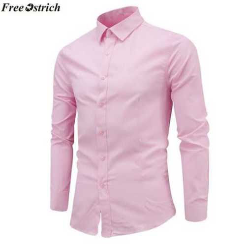 Pinkish Casual Wear Cotton Shirt