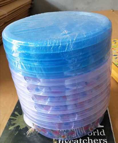 Blue Plastic Round Papad Box