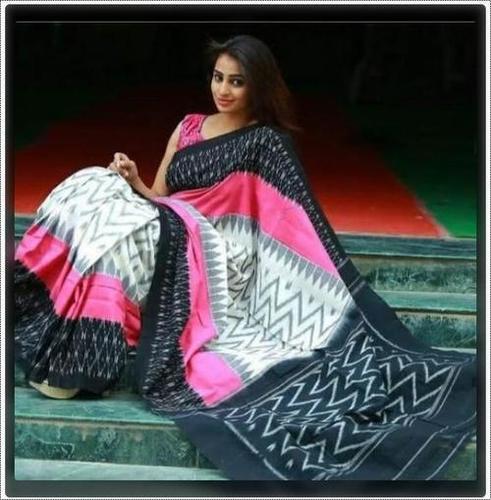 Multicolor Appealing Look Pochampally Ikkat Handloom Cotton Saree