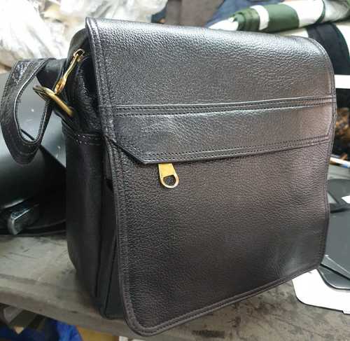 Leather Black Office Bag Gender: Unisex