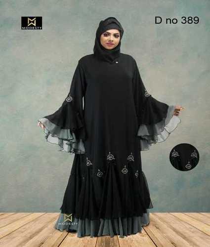 Black Designer Ladies Abaya Burkha