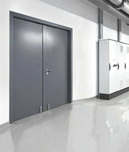 Dark Grey Powder Coated Flush Metal Doors