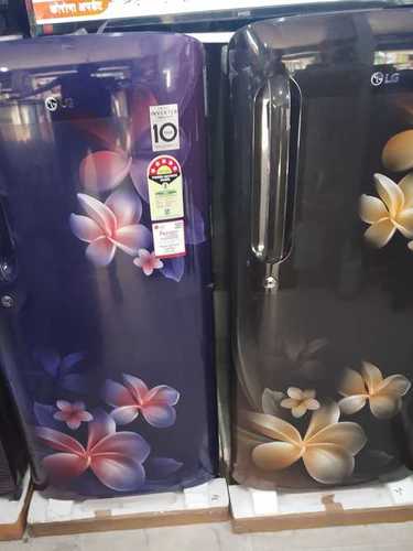 Purple/Black Printed Domestic Single Door Refrigerator