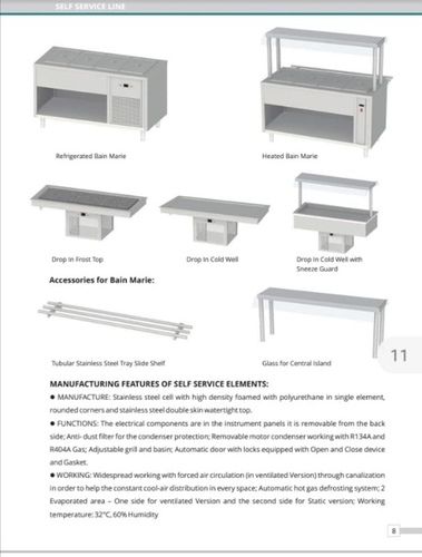 Stainless Steel Catering Self Service Line