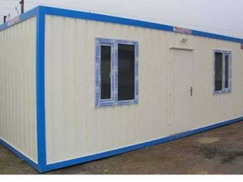 White & Blue Strong Construction Portable Cabin