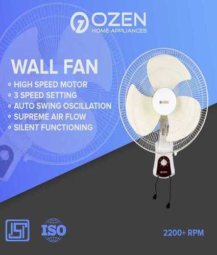 White Colored Wall Fan 400mm 