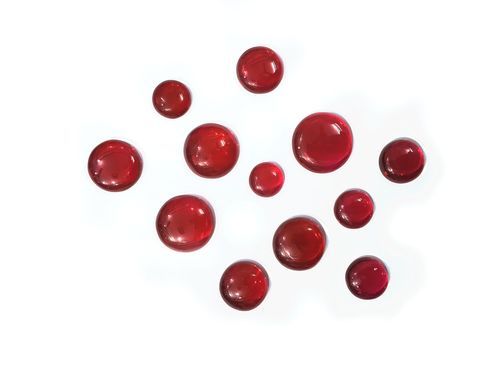 Synthetic Ruby Round Cubs Size: All Size