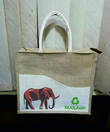 Printed Jute Shopping Bag