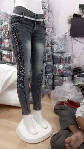 Grey Women Skinny Fit Denim Jeans at Best Price in Barabanki