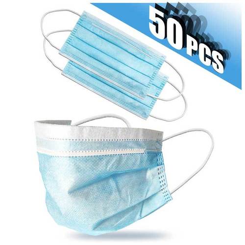 Blue Disposable Antivirus 3 Ply Non Woven Face Mask