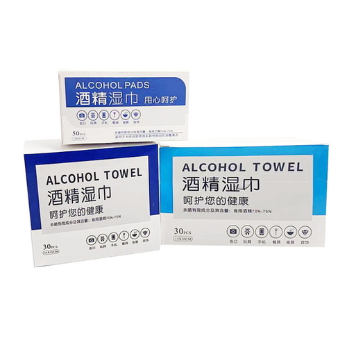 Alcohol Disinfection Pads - 100% Cotton, Disposable Rectangle | Sterilized, Safe for Skin and Surfaces, Ideal for Wound Care and Emergency Use