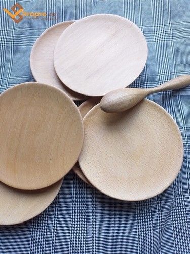 Polished Natural Color Wooden Plate