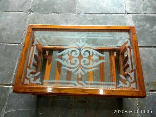 Tea table deals glass design