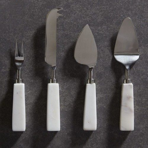 Marble Handle Cheese Knives Set