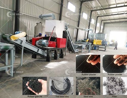 PLC Controlled Electric Rubber Tire Recycling Machine