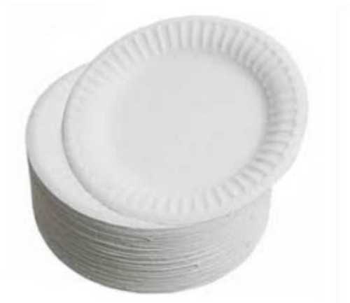 Circular Disposable White Paper Plates