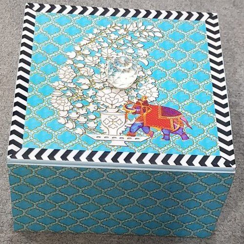 Blue Digital Printed Wooden Gift Box