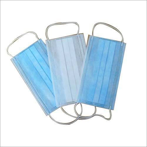 Disposable Surgical Face Mask - Regular Size, White/Blue Non-Woven Fabric | High Bacteria Filtration, Low Breathing Resistance, Sterilized and Recyclable