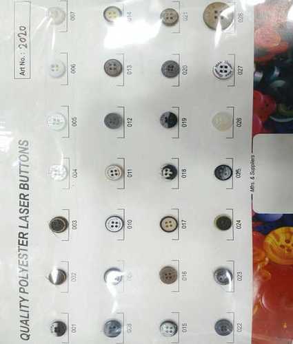 Multiple Laser Design Polyester Buttons