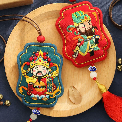 Style Embroidery Handicraft Necklace Pendant