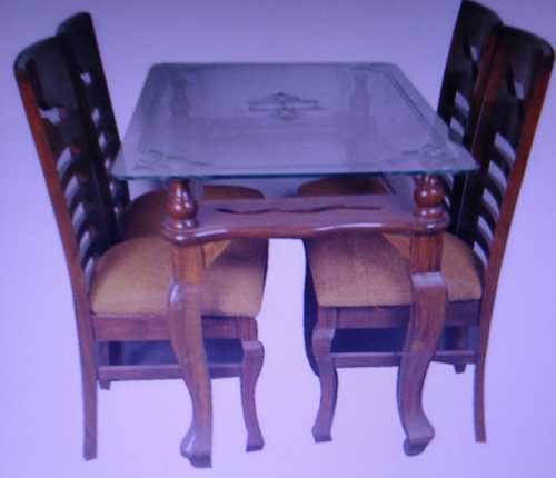 Wood 4 Seater Dining Table And Chair