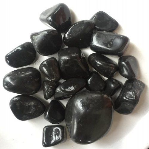 Glossy Home Decorative Black Pebbles Vase Fillers Stone