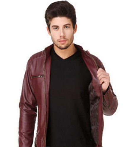 Cherry Mens Leather Riding Full Sleeve Jackets