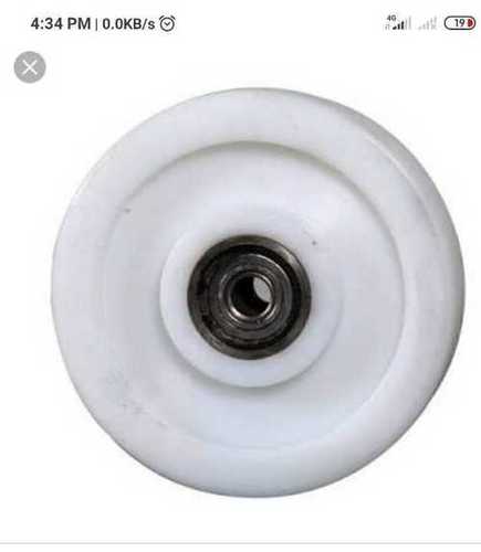 White Plastic Trolley Wheel