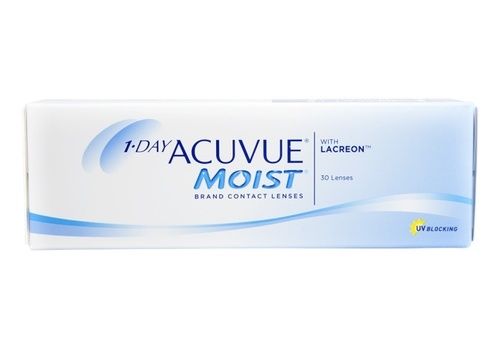 1 Day Acuvue Moist 30Pk Contact Lens Center Thickness: 0.084 (-3.00D Lens) Millimeter (Mm)