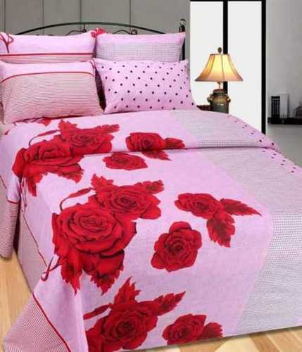 Printed Floral Pink Bed Sheet