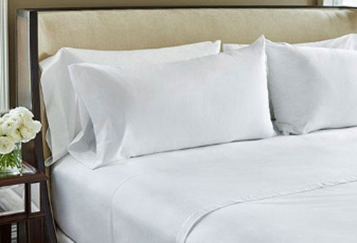 100% Cotton Light Weight White Satin Bed Sheet