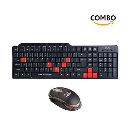 Black Quantum Keyboard And Mouse Combo