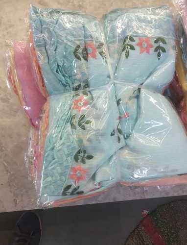 Available In Various Colors Women Embroidered Cotton Duppta
