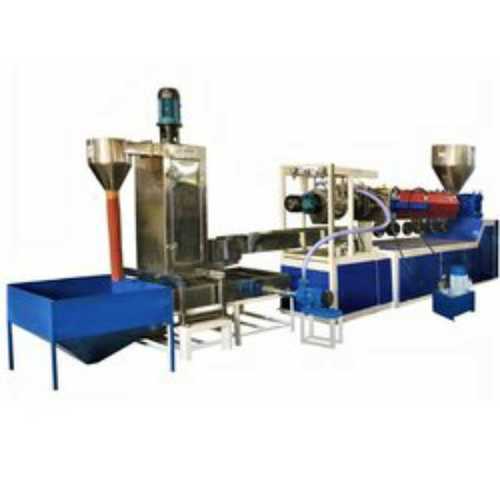 Blue Automatic Plastic Reprocessing Machine