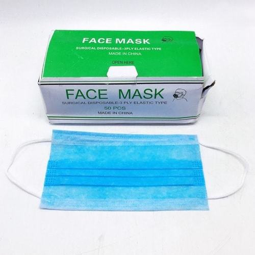 Green And Blue Surgical Disposable 3 Ply Face Mask