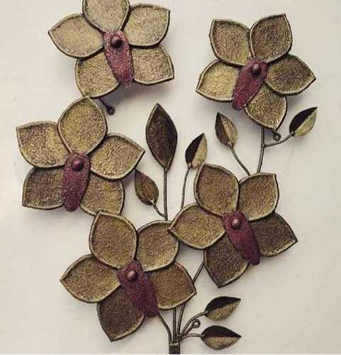 Easy To Clean Metal Flower Leaf Wall Decorative