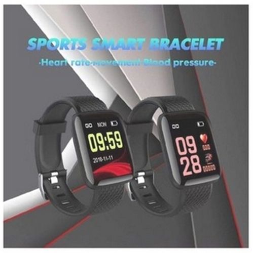 Black Rectangular Smart Bracelet Watch For Daily 27g