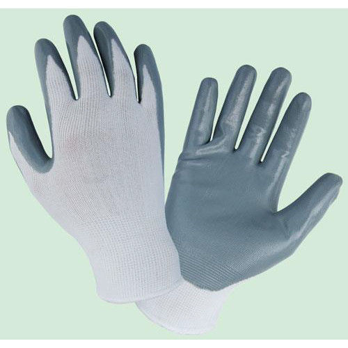 Washable Nylon Knitted With Nitrile Gloves For Surgical Industrial