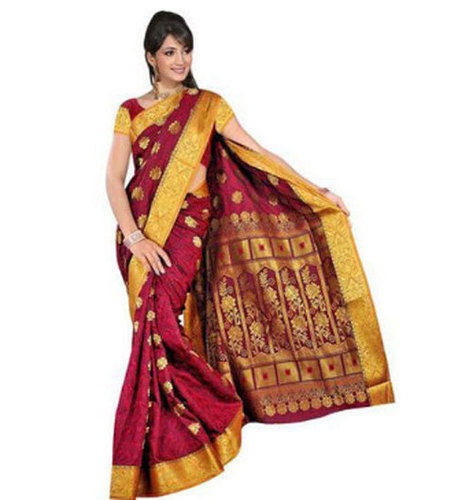 Multicolor Party Wear Ladies Silk Saree