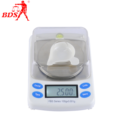 BDS-S Digital Gem Scale - 50/100g Capacity Precision LCD Display White Steel Build Backlight Optional 0.001g Accuracy